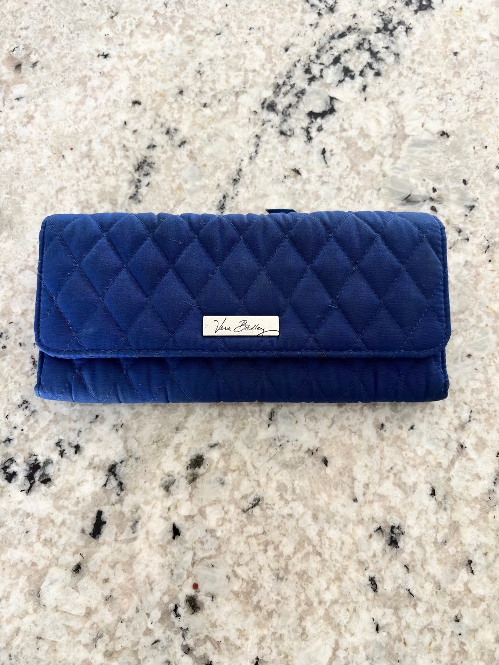 Vera Bradley Deep Blue Quilted trifold  Wallet